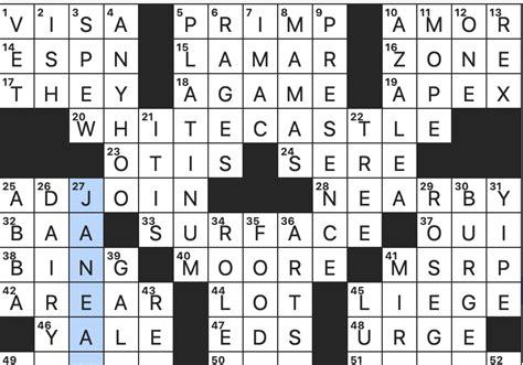 Rival crossword - The Crossword Solver found 30 answers to "Roger's rival familiarly", 4 letters crossword clue. The Crossword Solver finds answers to classic crosswords and cryptic crossword puzzles. Enter the length or pattern for better results. Click the answer to find similar crossword clues.